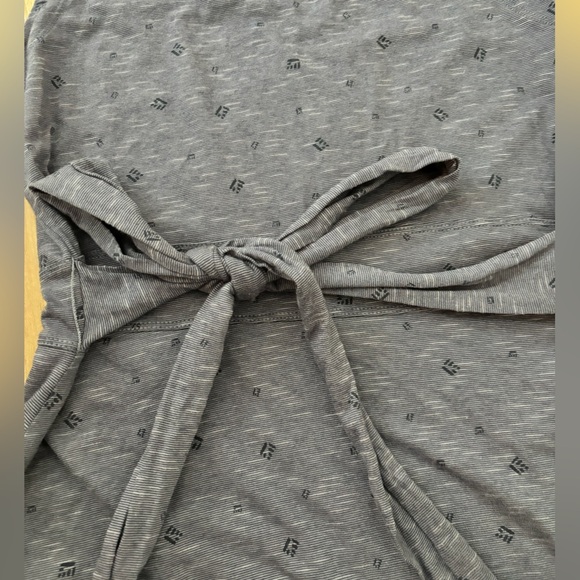 Toad&Co Navy Blue Midi Dress in size Medium fun dot pattern with tie waist - Picture 6 of 7